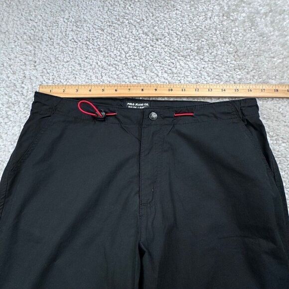 Polo Jeans Co Ralph Lauren Cotton Bungee Exaggerated Bootcut Pant Black VINTAGE - Picture 9 of 11